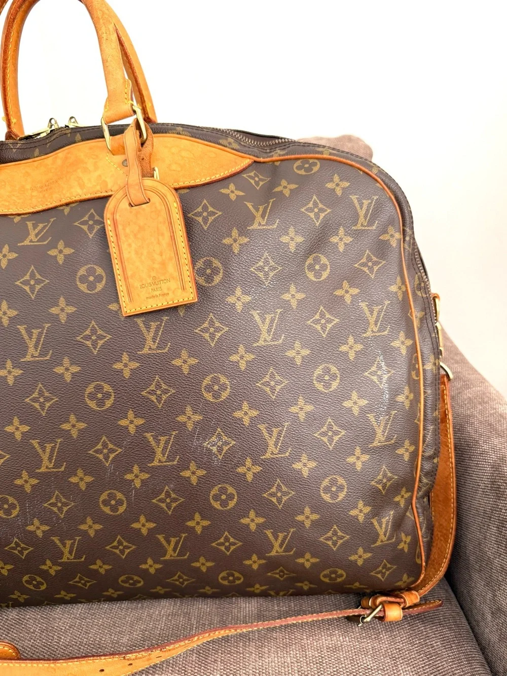 Authentic Louis Vuitton Alizé travel bag M41392 monogram LV brown canvas large - Picture 7 of 16
